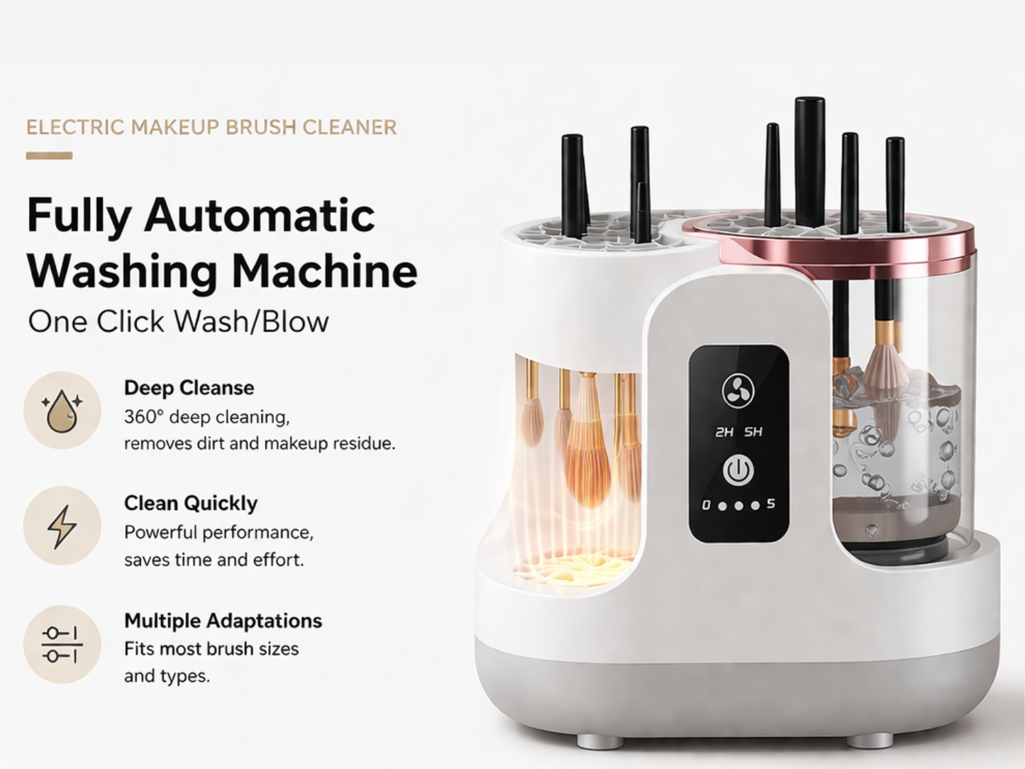Electric Makeup Brush Cleaning Machine – Quick & Gentle